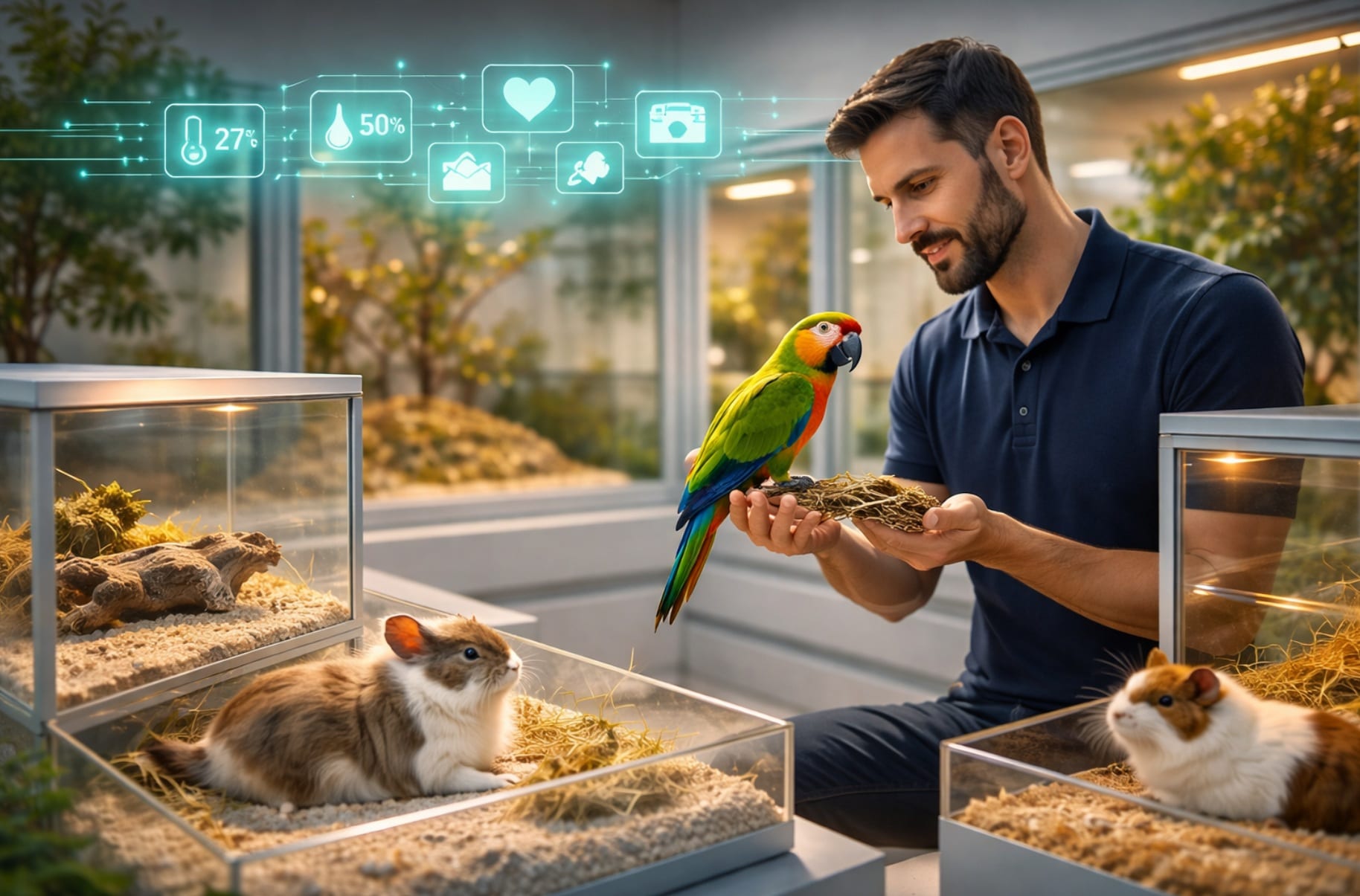 Pensione animali esotici Italia rettili pappagalli furetti conigli professionisti specializzati