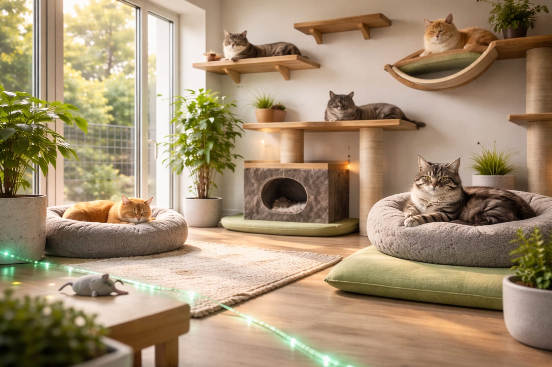 Struttura pensione gatti a Frosinone con spazi silenziosi Pensione gatti a Frosinone con ambienti tranquilli e sicuri pensati per il benessere del tuo gatto contattaci per disponibilità