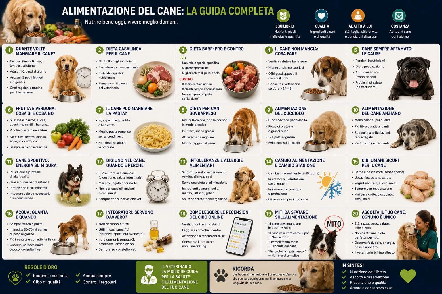 L'Alimentazione del Cane: Guida Completa per Ogni Età