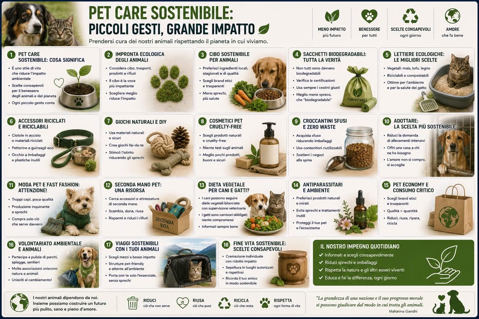 Pet Care Sostenibile: Ridurre l'Impronta di Cani e Gatti